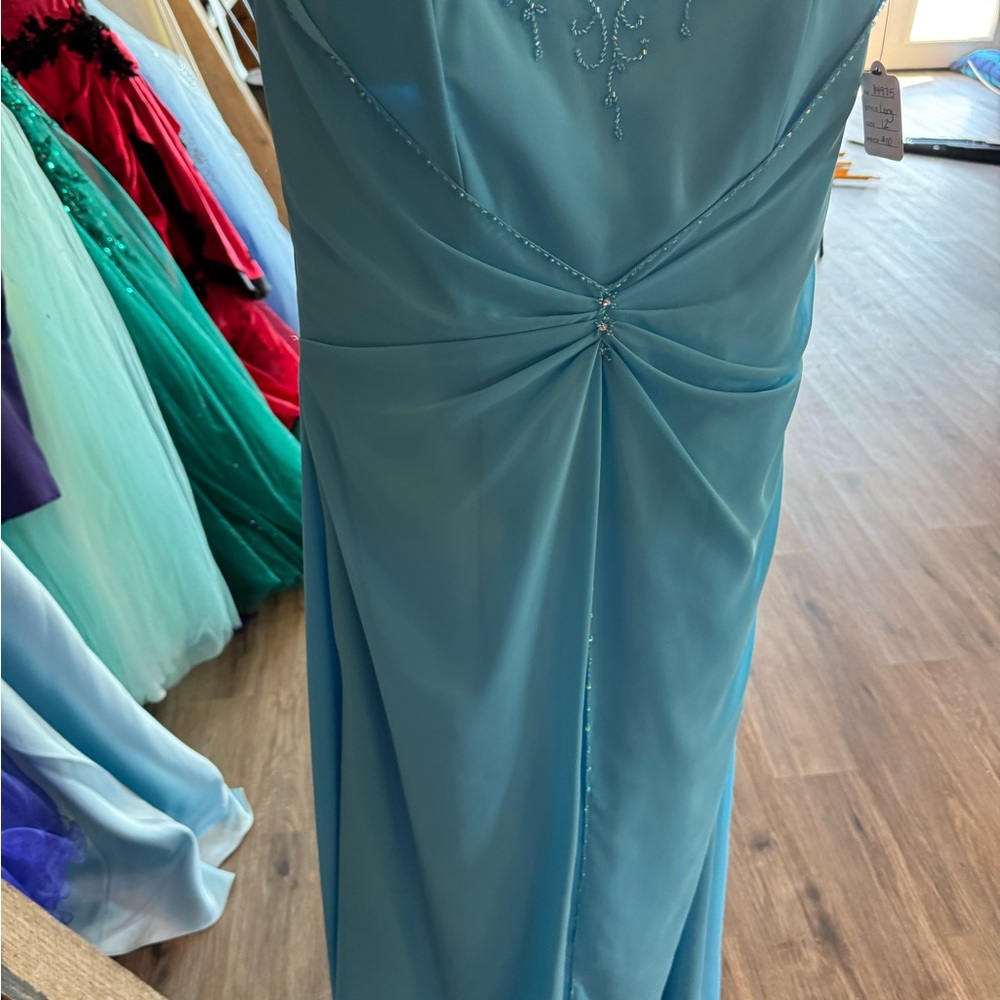 Raylia Designs Light Blue Wedding Dress